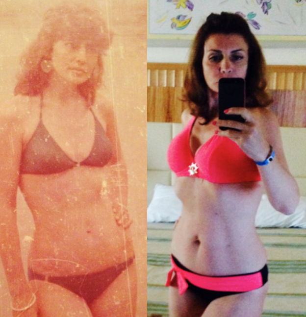 Ирина Агибалова до и после похудения в бикини