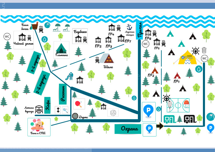 Карта глэмпингов россии