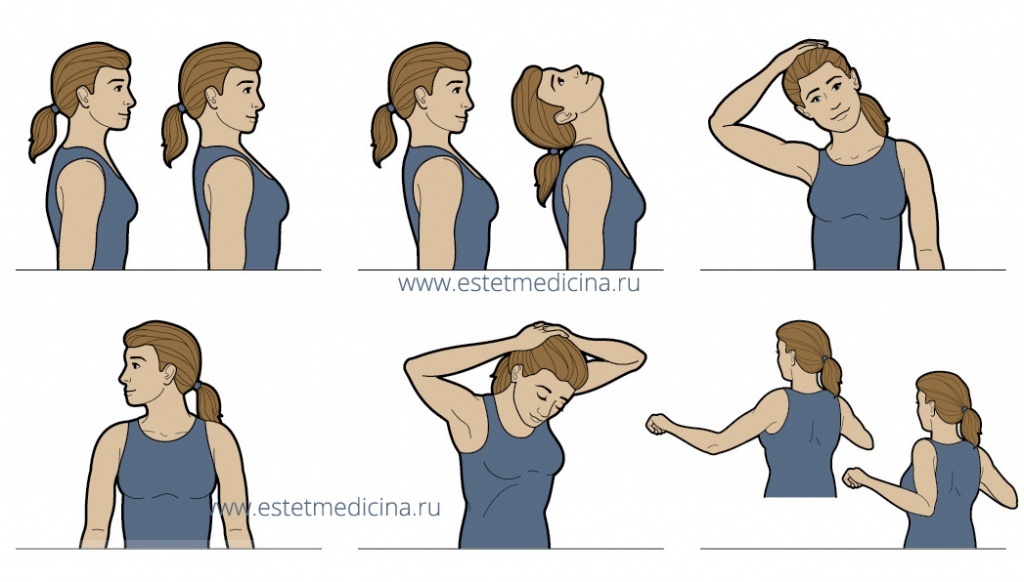 Упражнения для шеи, упражнения от головной боли фото